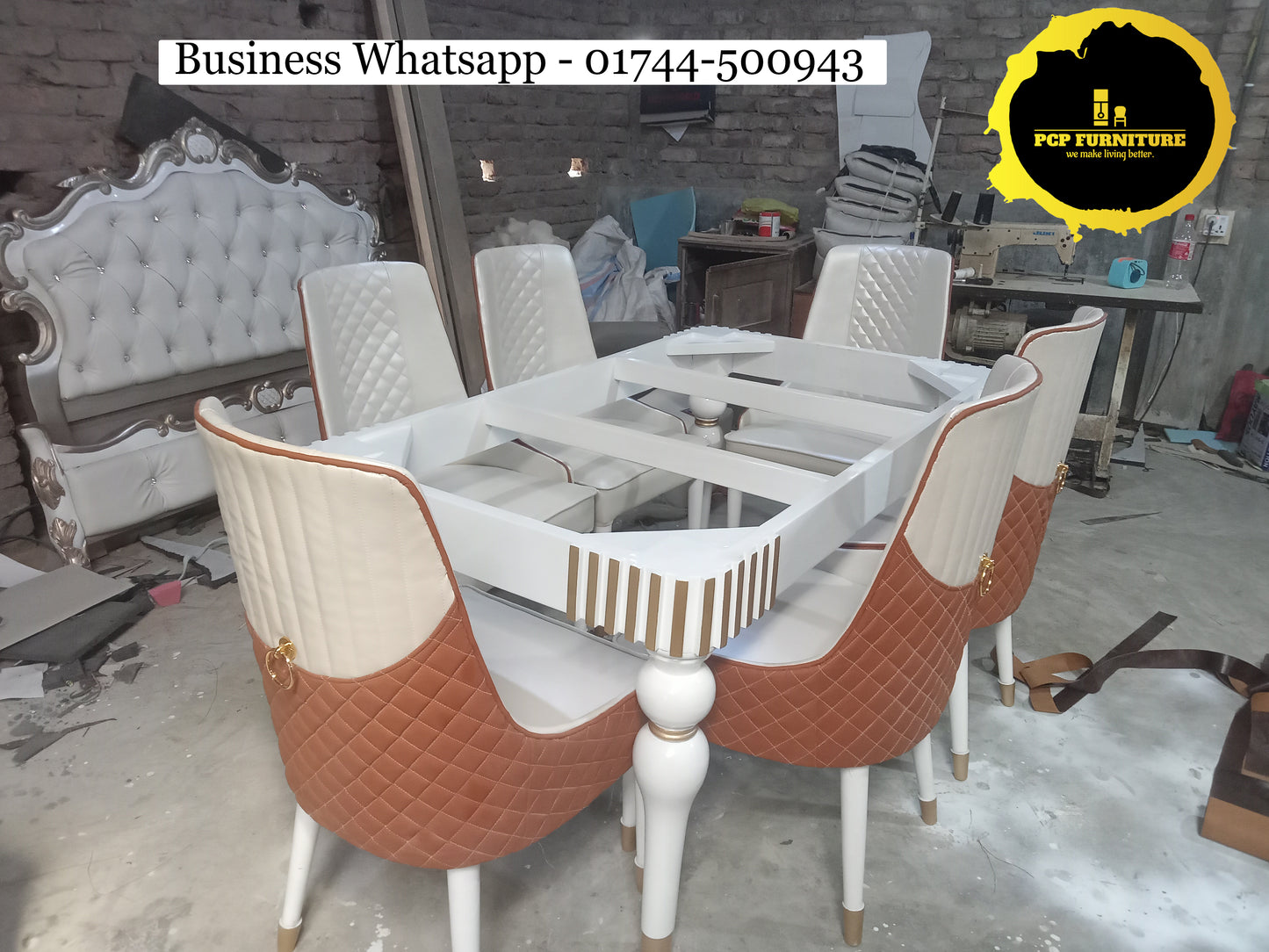 DINING TABLE, WITH MARVEL TOP.