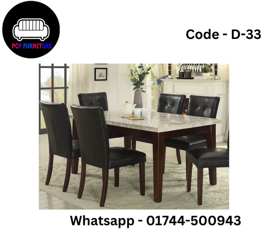 DINING TABLE, WITH MARVEL TOP.