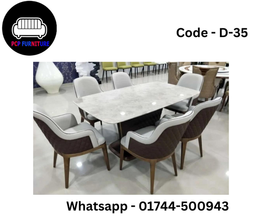 DINING TABLE, WITH MARVEL TOP.