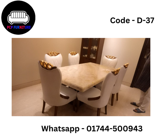 DINING TABLE, WITH MARVEL TOP.