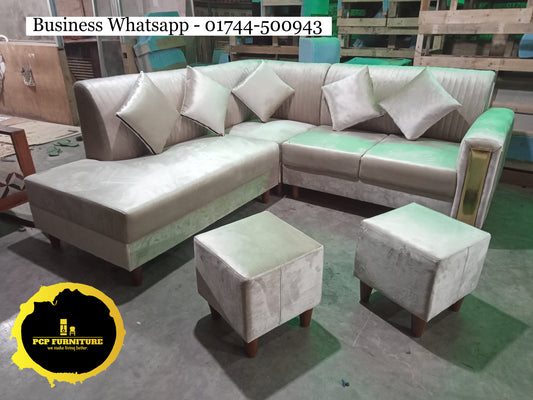 Beautiful ;L-shaped sofa, WITH 2 SITTING MORA.